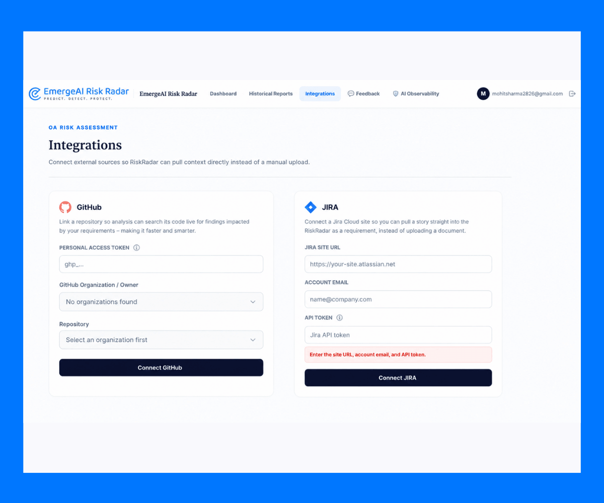 Add GitHub and Jira Credentials