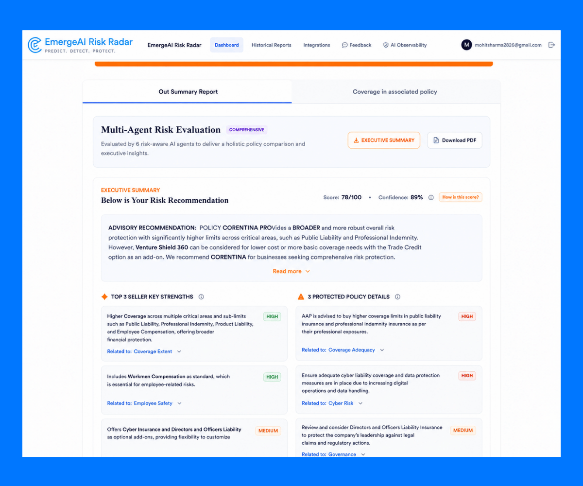 Review and Download the Risk Analysis Report